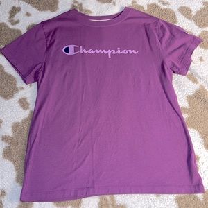Purple, champion, tee-shirt, size small